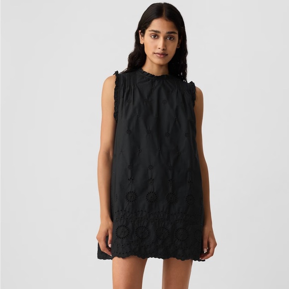 BRAND NEW Limited Collection Gap X Doen Black Eyelet Dress - Picture 1 of 3